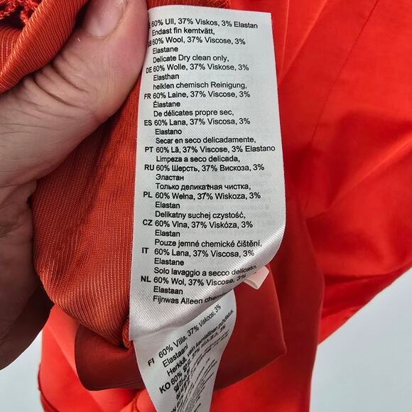 By Malene Birger Mavise Maxi Dress Sleeveless Sateen Orange with Pockets Size 44 - Picture 7 of 11